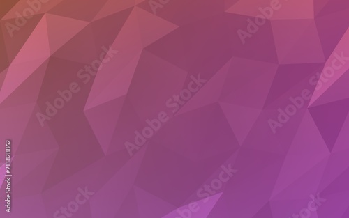 Abstract triangle geometrical pink background. Geometric origami style with gradient. 3D illustration