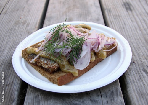 Photography Swedish herring sandwich