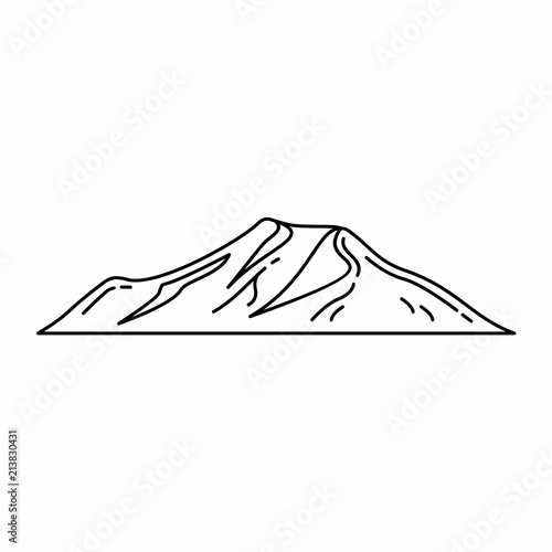 Line art Mountain Vector Illustration