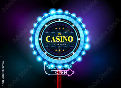 casino sign neon light outdoor
