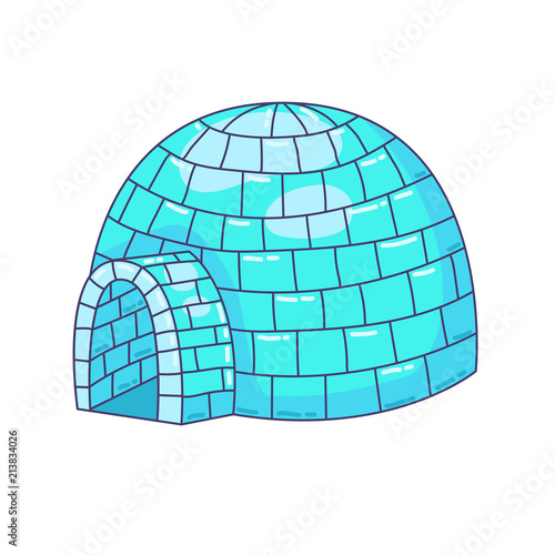 Igloo ice house vector icon