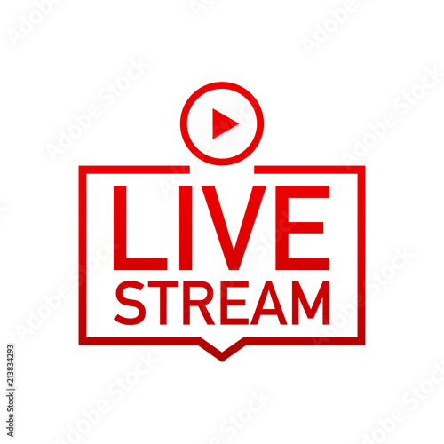 Live Stream label on white background.
