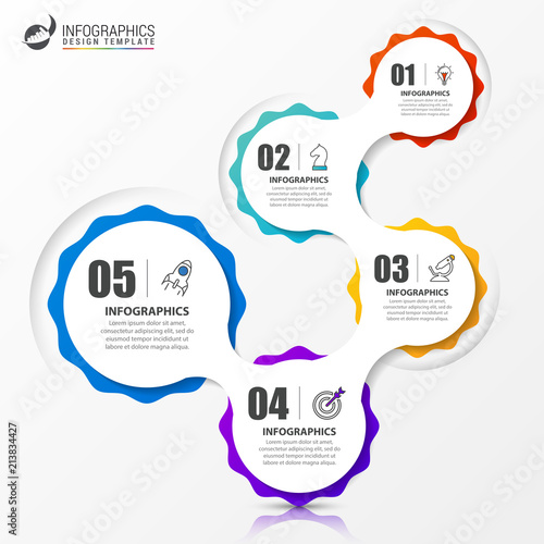 Infographic design template. Creative concept with 5 steps