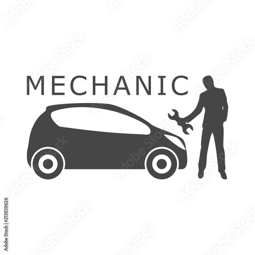Car Repair Service Workshop Mechanic Icon