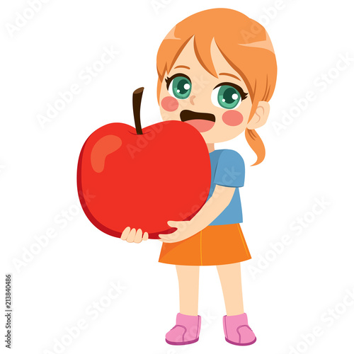 Cute little girl holding hu...