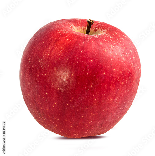 Fresh red apple isolated on white background with clipping path