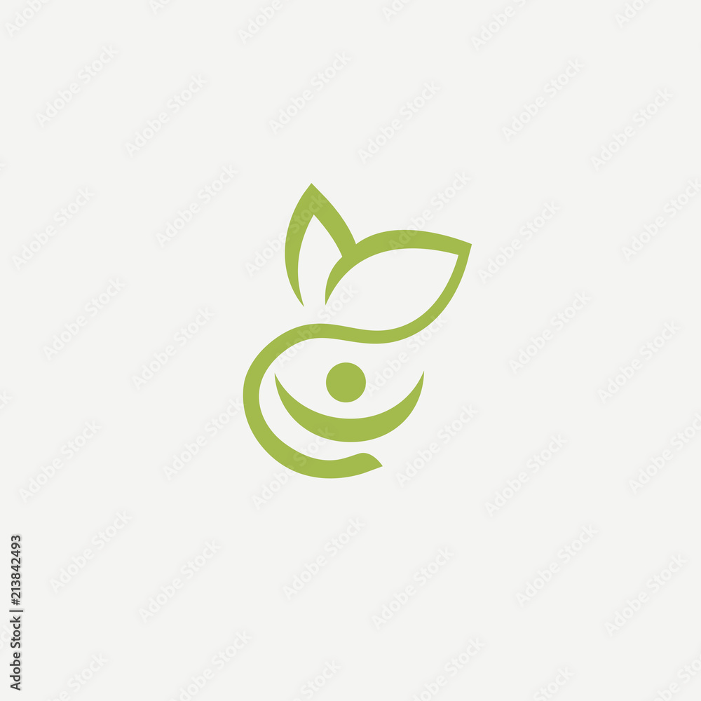 Abstract green leaf logo icon vector design. Landscape design, garden, Plant, nature and ecology vector logo Abstract green leaf logo icon vector design. Landscape design, garden, Plant, nature and ecology vector logo