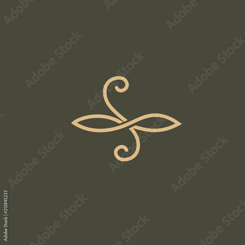 Abstract green leaf logo vector design. Environmental protection, ecology, healthy eating, Botanical Garden, park, forest, farm, agriculture vector sign.