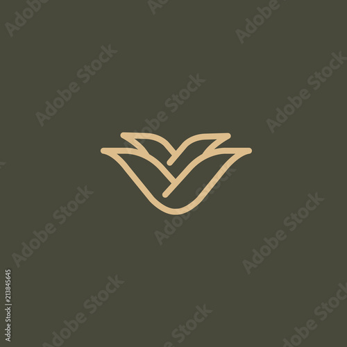 Abstract green leaf logo vector design. Environmental protection, ecology, healthy eating, Botanical Garden, park, forest, farm, agriculture vector sign.