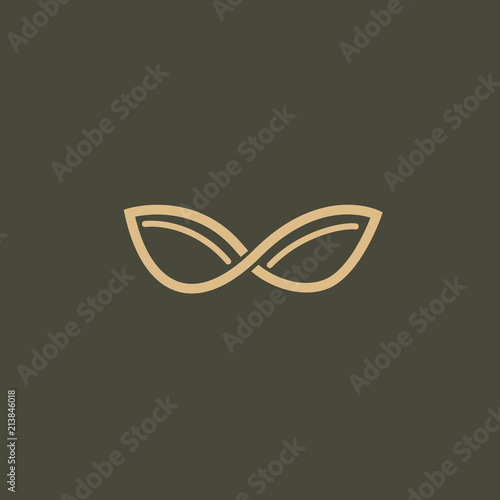 Abstract green leaf logo vector design. Environmental protection, ecology, healthy eating, Botanical Garden, park, forest, farm, agriculture vector sign.