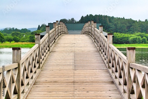 A wooden bridge