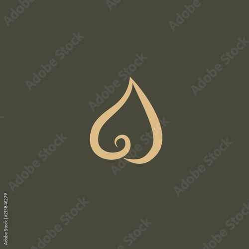 Abstract green leaf logo vector design. Environmental protection, ecology, healthy eating, Botanical Garden, park, forest, farm, agriculture vector sign.