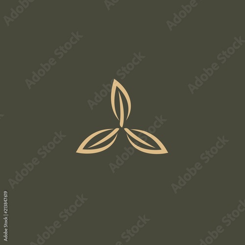Abstract green leaf logo vector design. Environmental protection, ecology, healthy eating, Botanical Garden, park, forest, farm, agriculture vector sign.