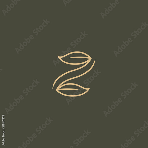 Abstract green leaf logo vector design. Environmental protection, ecology, healthy eating, Botanical Garden, park, forest, farm, agriculture vector sign.