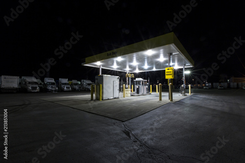 night time gas station © Brian