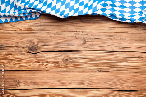 Oktoberfest München Brotzeit Hintergrund Bayern Flagge Tischdecke mit Rauten