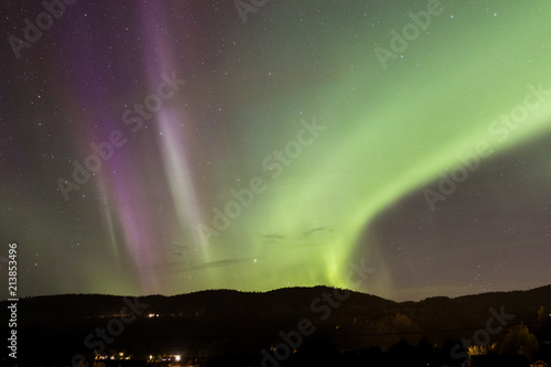Obraz na płótnie northern lights w salonie