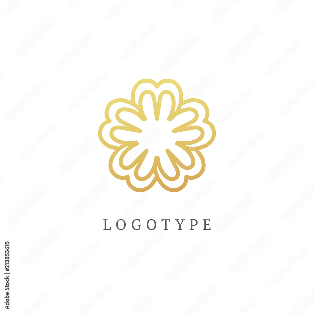 Vector floral luxury logo design. Round gold ornate frame. Vintage premium design vector element. Vector floral luxury logo design. Round gold ornate frame. Vintage premium design vector element.