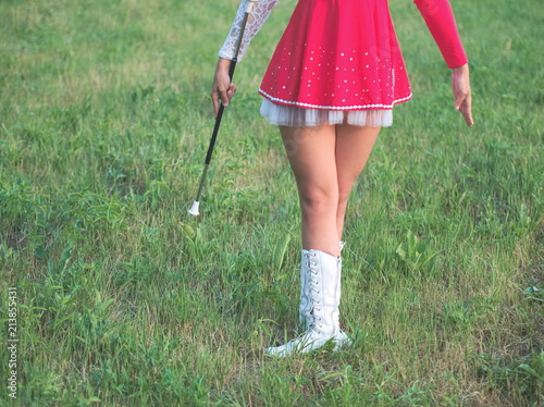 Teen Majorette Girl Outdoors