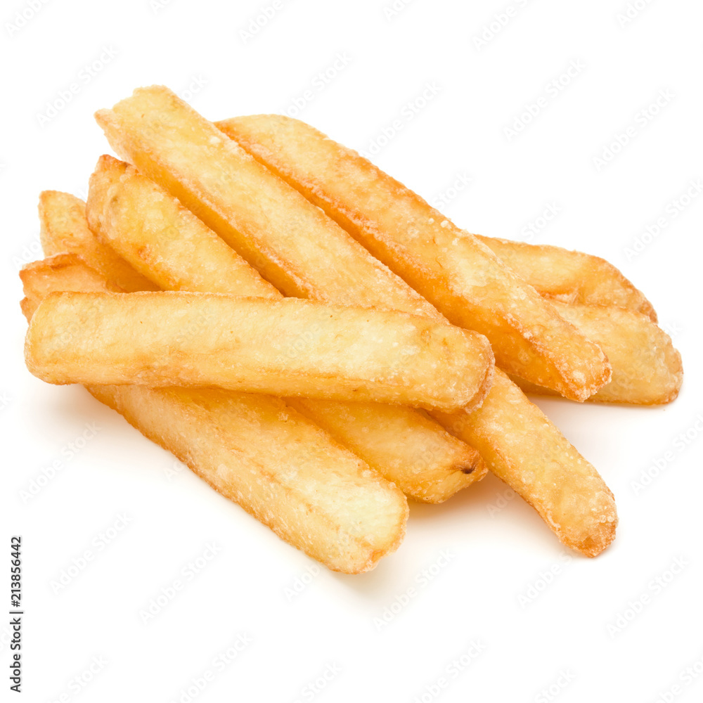 French Fried Potatoes isolated on white background French Fried Potatoes isolated on white background
