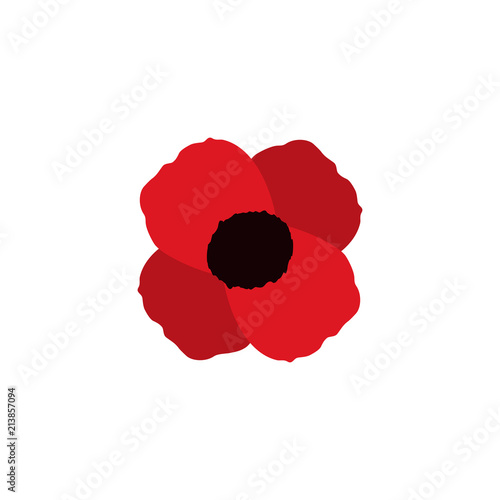 poppy vector flower memorial symbol world war icon