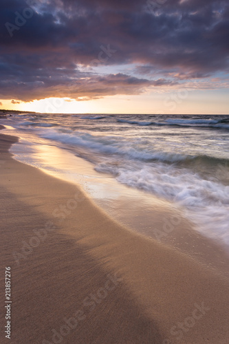 Scenic view of Baltic Sea during sunset  Poland
