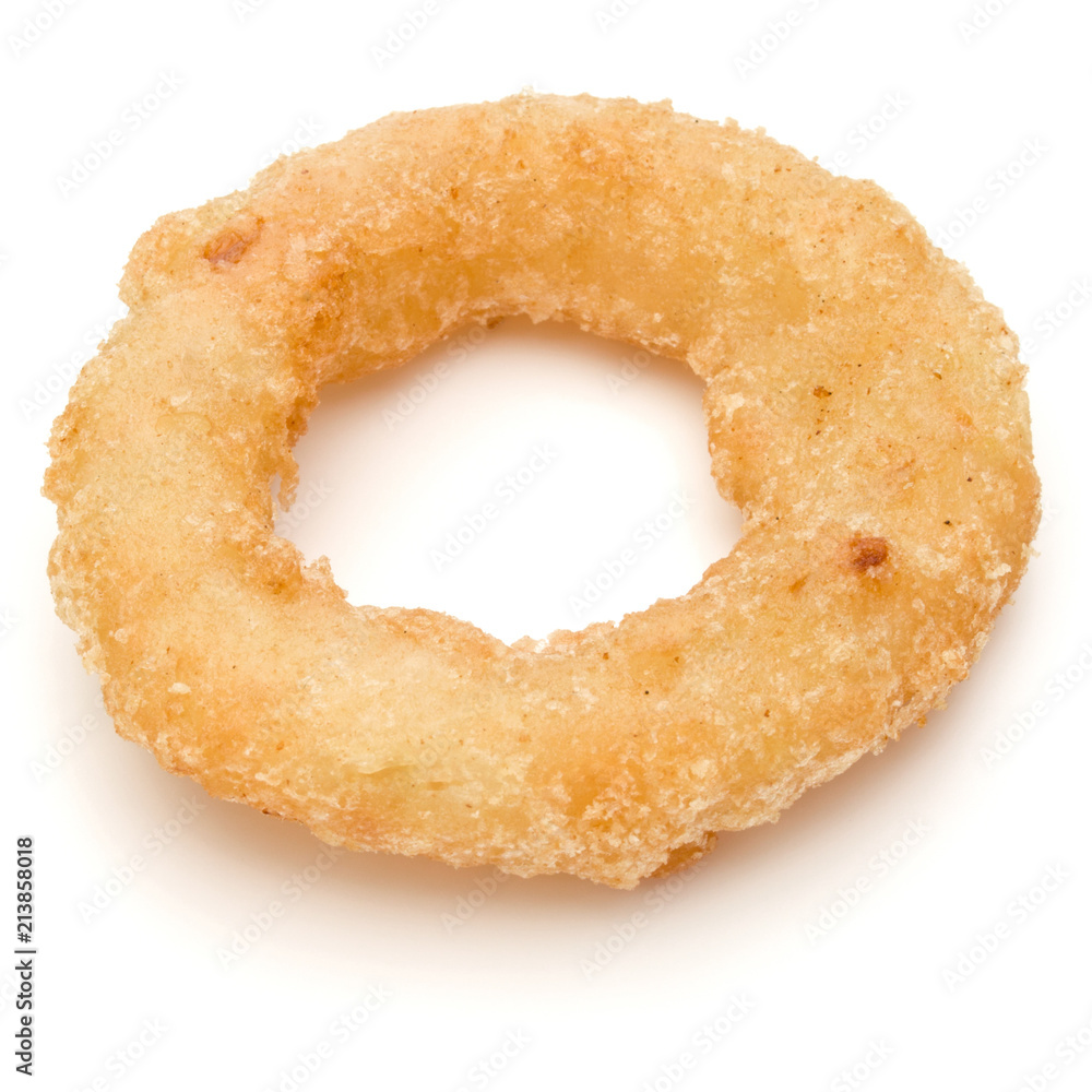 Crispy deep fried onion or Calamari ring isolated on white background Crispy deep fried onion or Calamari ring isolated on white background