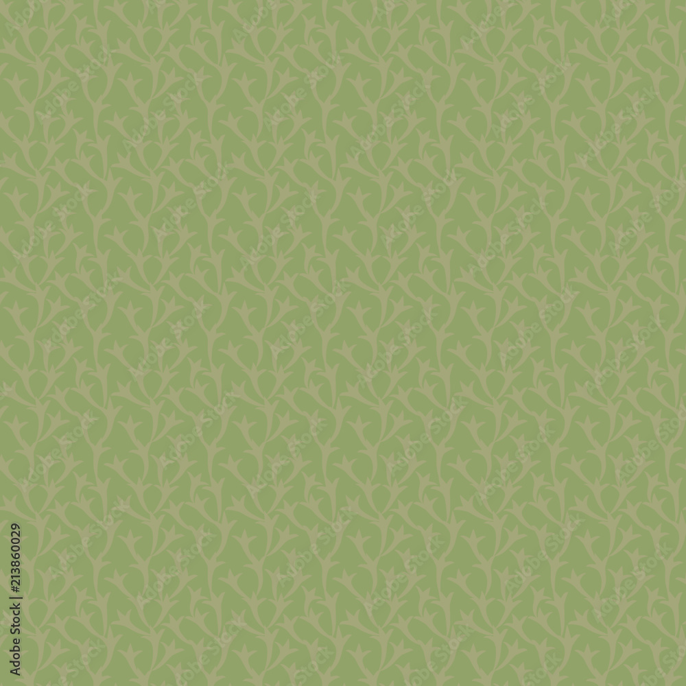 custom made wallpaper toronto digitalVector green floral natural seamless pattern with light brown branch leaves background.