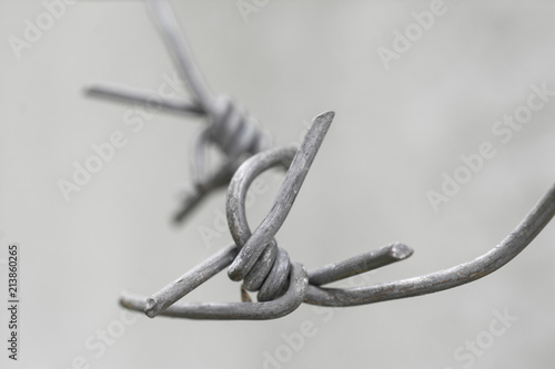 Vintage barbwire close up