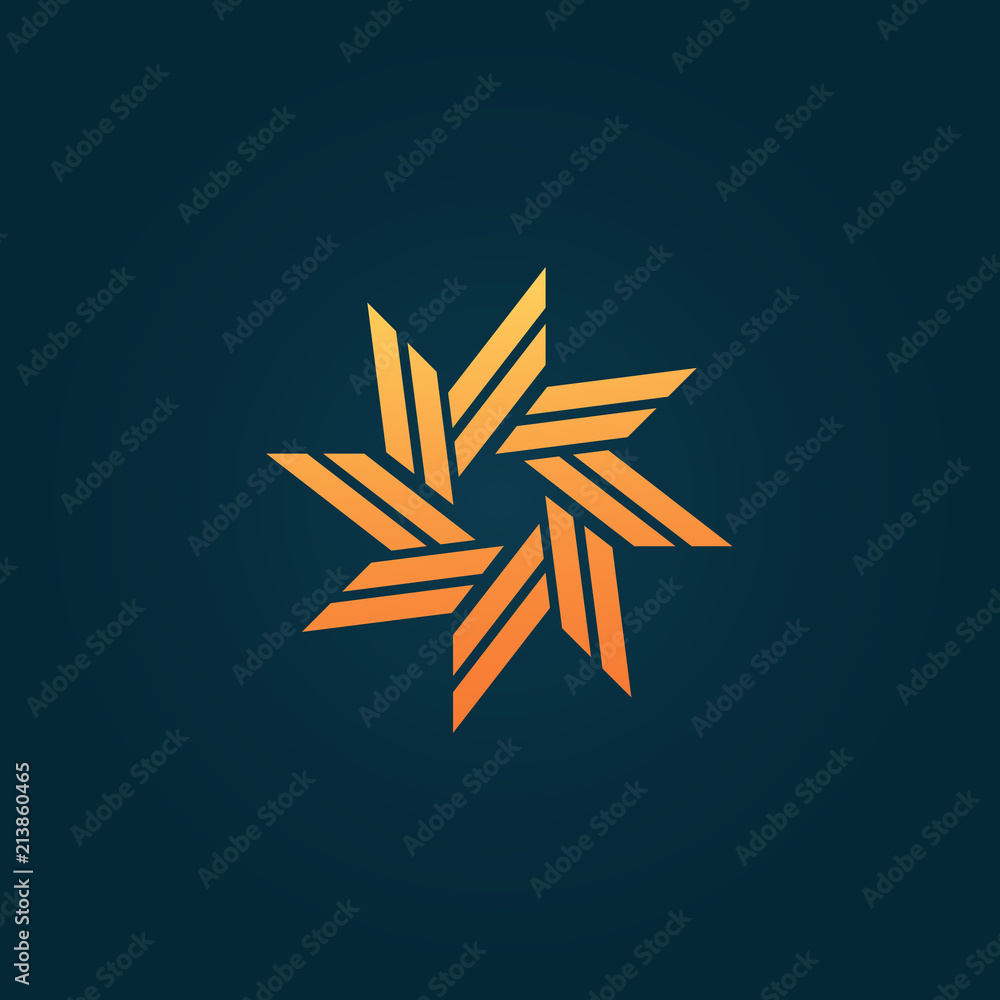 Vector modern luxury star logo design. Line art gold ornate frame. Vintage premium design vector element. Vector modern luxury star logo design. Line art gold ornate frame. Vintage premium design vector element.
