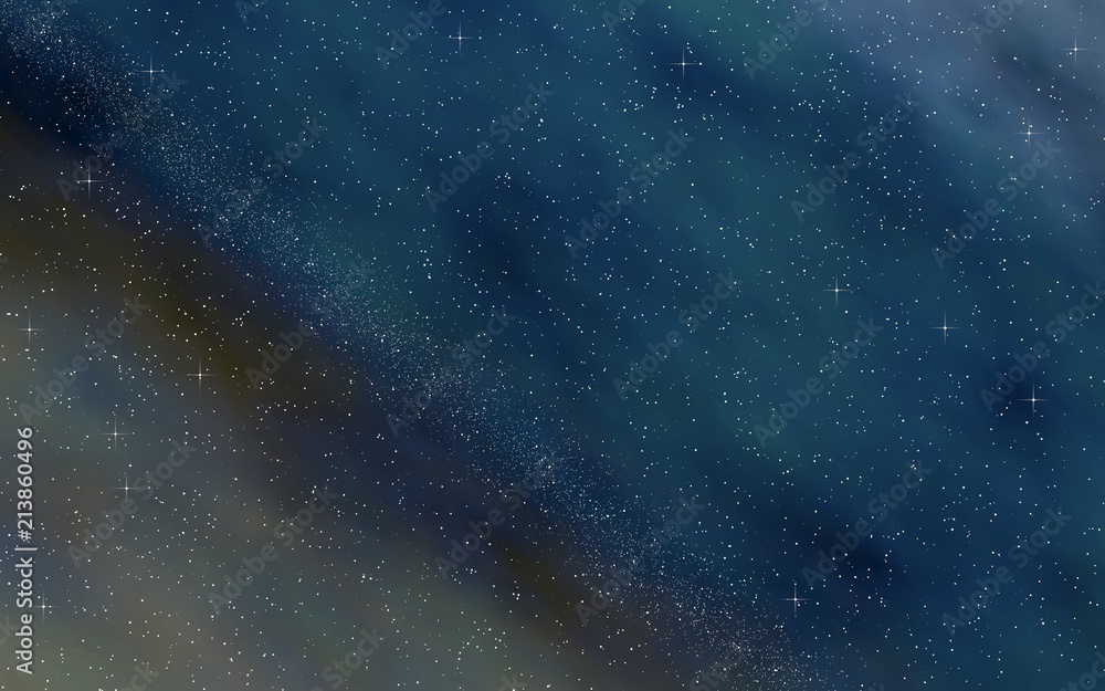 Fototapeta premium Colorful and beautiful space background. Outer space. Starry outer space texture. 3D illustration