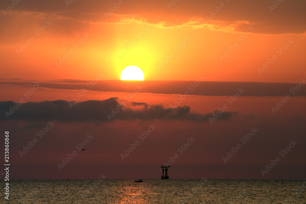 sea,sunrise,boat,sun,summer,water,sky,nature,beautiful,orange,cloud