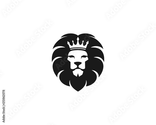 Fototapeta Naklejka Na Ścianę i Meble -  LION KING HEAD logo
