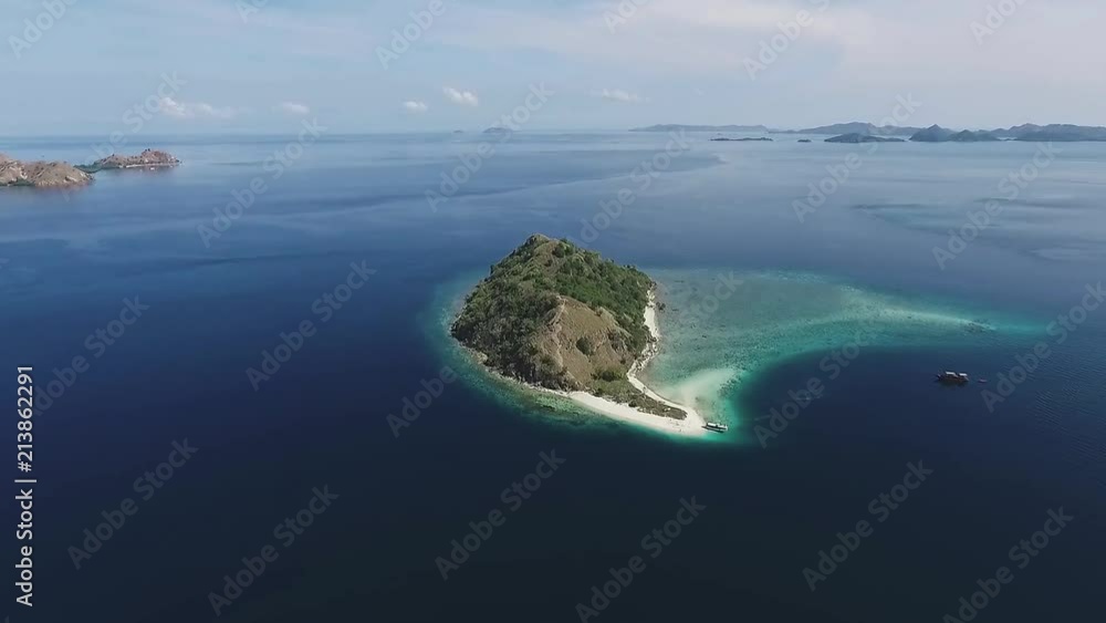 Uninhabited island | Aerial shot | Fly Through Uninhabited island | Aerial shot | Fly Through