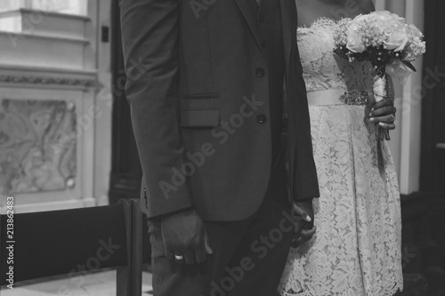 NEW YORK CITY, USA - July 10, 2018: african american married couple in the church