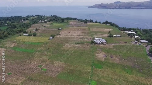 Indonesia rice fields | Aerial shot photo