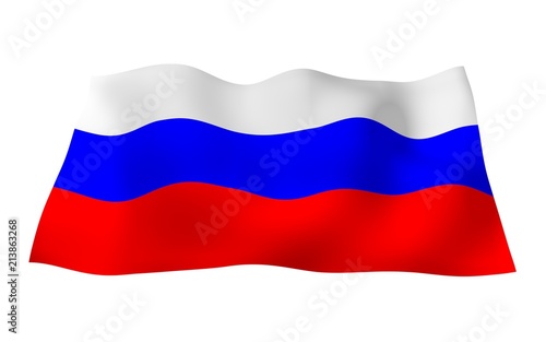 Free Download Waving flag of the Russian Federation. The National. State symbol of the Russia. 3D illustration - GFXLoad