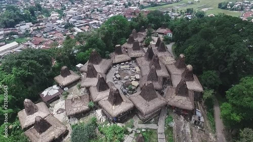 Traditional village in Sumba | Aerial shot |Birds eye photo