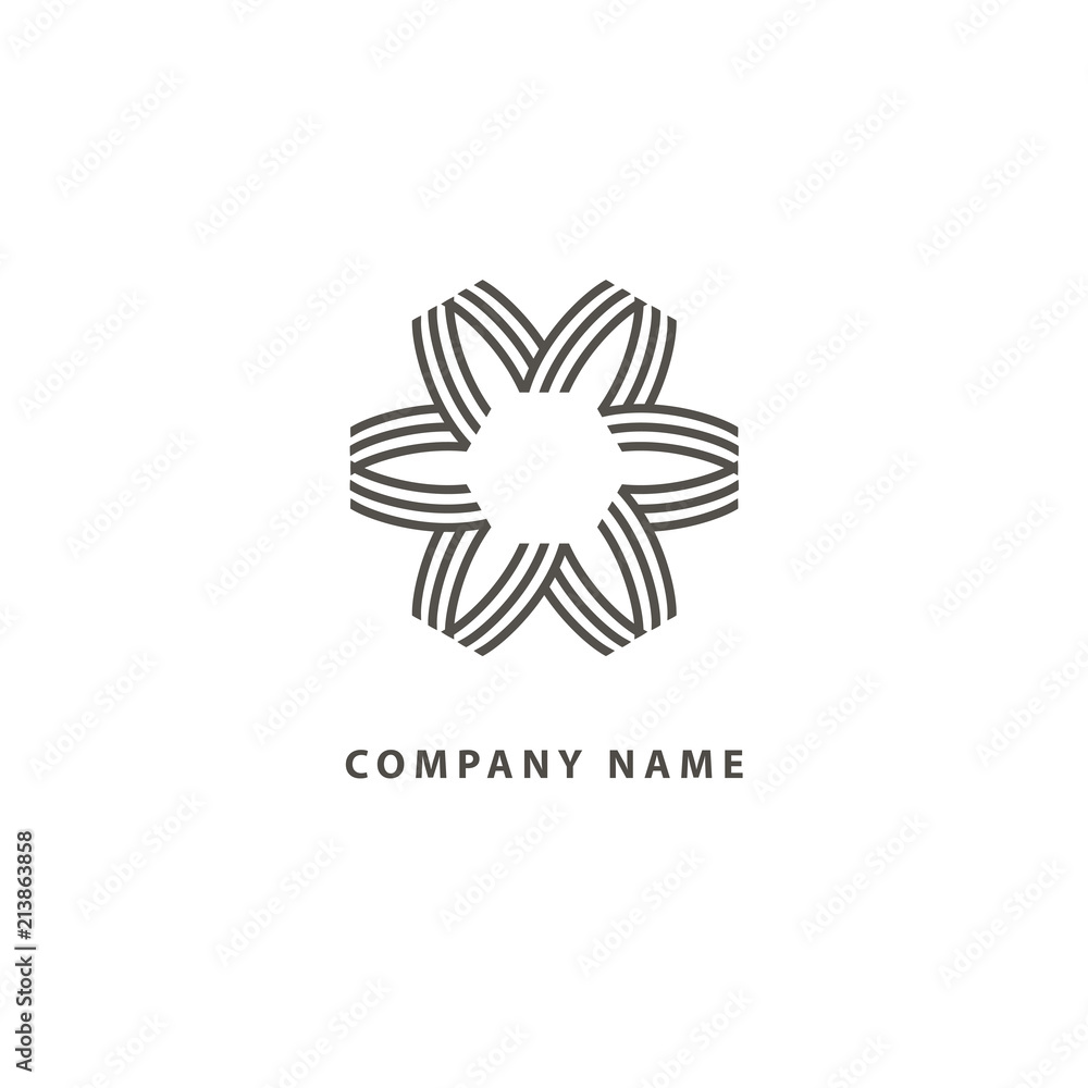 Vector floral luxury curve logo design. Round gold ornate frame. Vintage premium design vector element. Vector floral luxury curve logo design. Round gold ornate frame. Vintage premium design vector element.