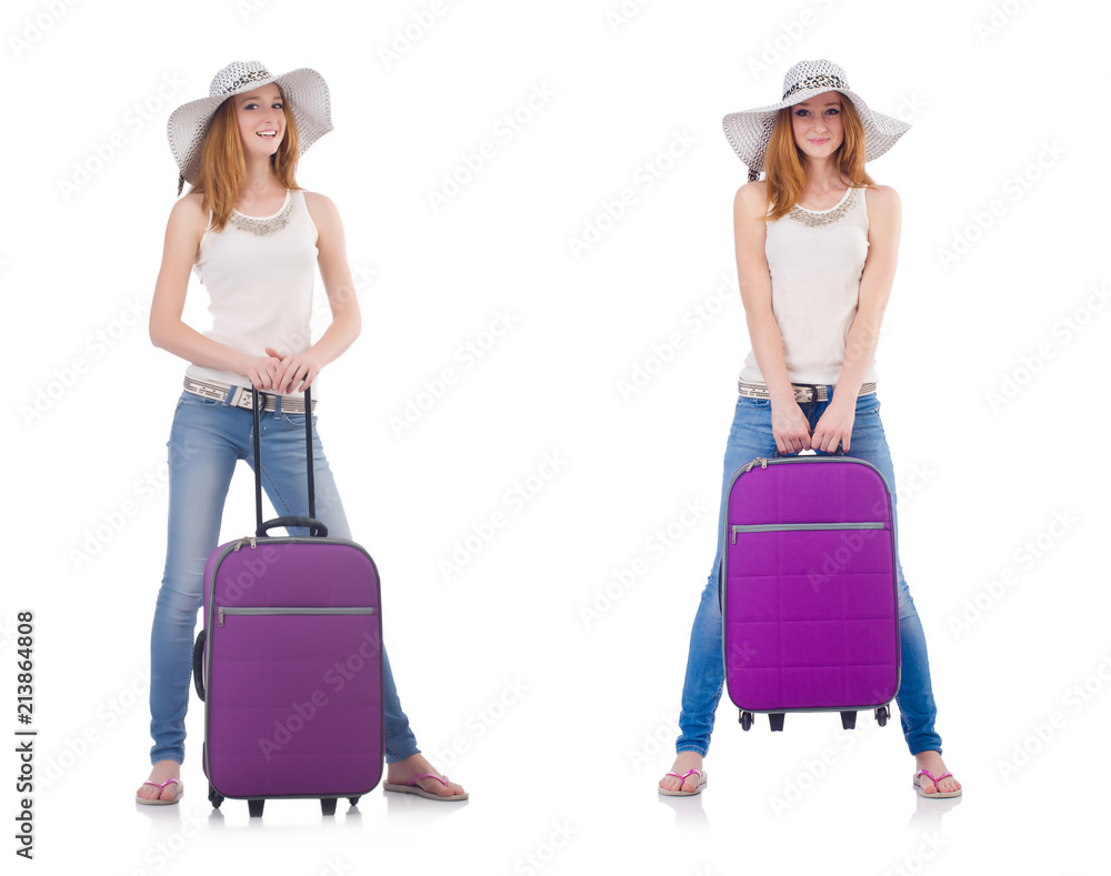 Woman planning to go on summer vacation Woman planning to go on summer vacation