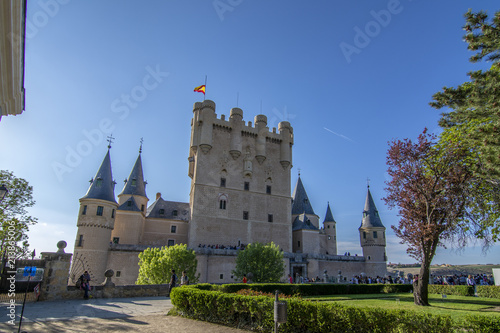 El famoso Alcazar de Segovia en España 