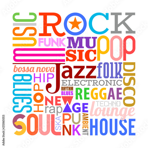 Music Styles text design