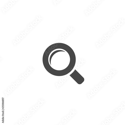 Wallpaper Mural Black Magnifier with highlight isolated on white Torontodigital.ca