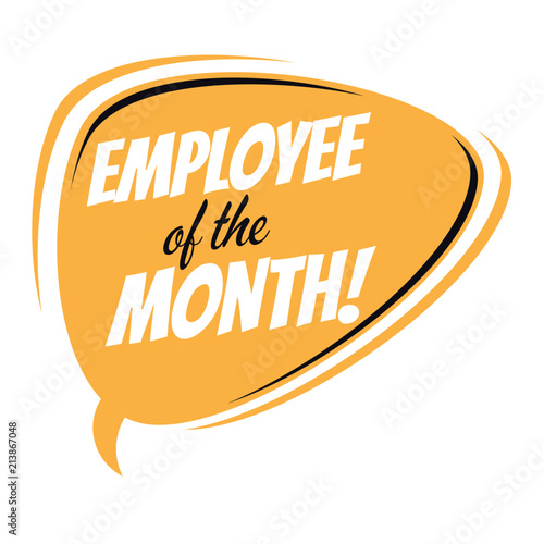 employee of the month retro speech bubble