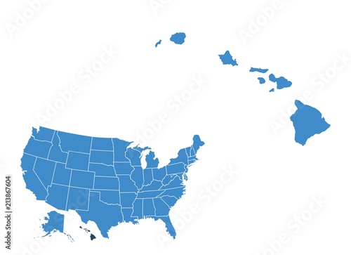 Map of Hawaii state