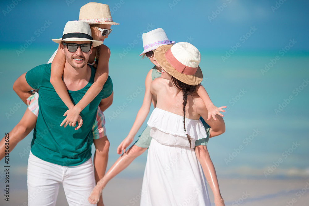 Young family on vacation have a lot of fun Young family on vacation have a lot of fun