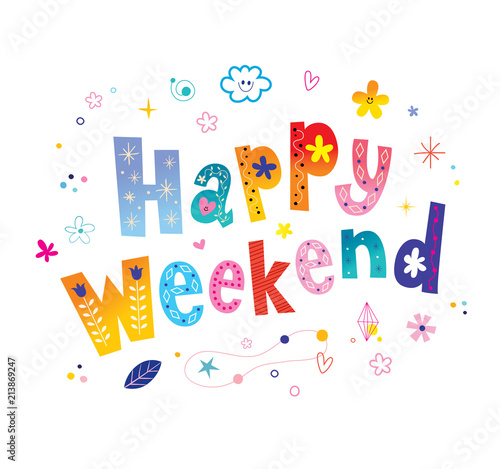 Happy weekend greeting card