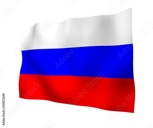 Free Download Waving flag of the Russian Federation. The National. State symbol of the Russia. 3D illustration - GFXLoad