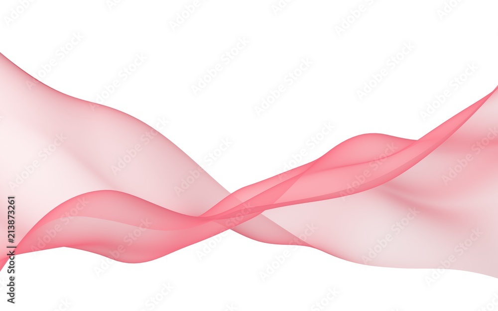 Abstract red wave. Light red scarf. Bright red ribbon on white background. Abstract red smoke. Raster air background. 3D illustration Abstract red wave. Light red scarf. Bright red ribbon on white background. Abstract red smoke. Raster air background. 3D illustration