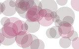 Multicolored translucent circles on a white background. Red tones. 3D illustration
